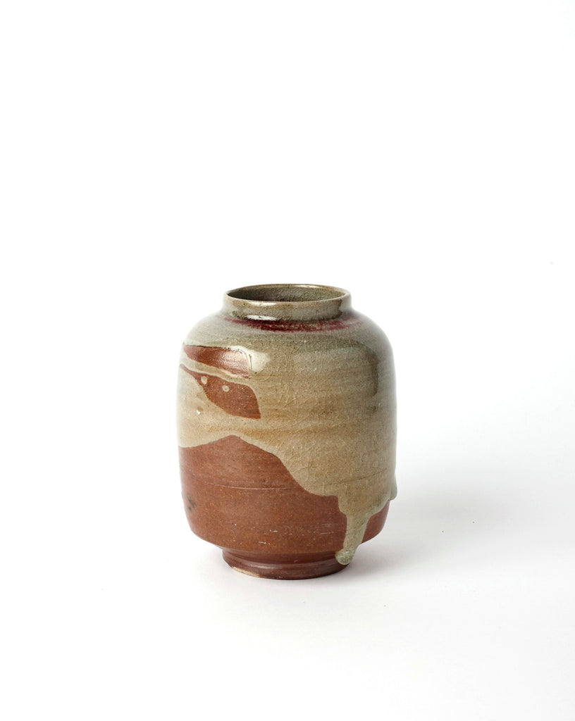 Short Neck Vase  •  Wood Fired Copper Red