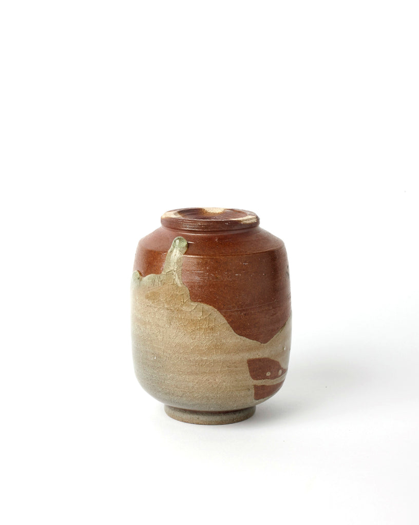 Short Neck Vase  •  Wood Fired Copper Red
