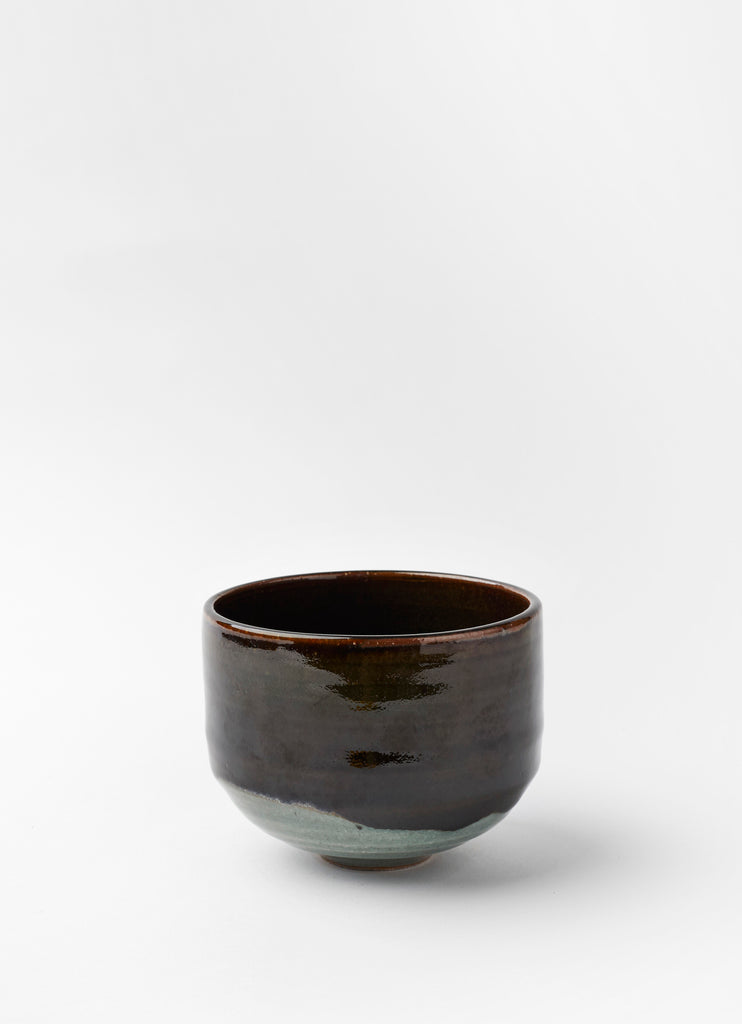 Tall Sided Bowl  •  Tenmoku and Celadon