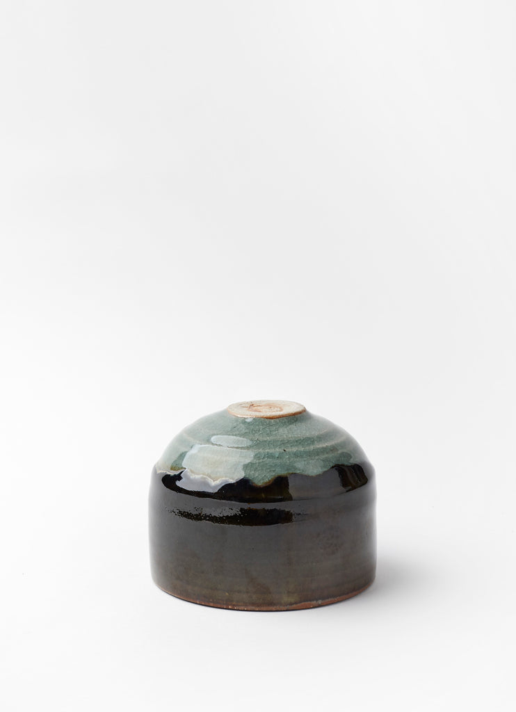 Tall Sided Bowl  •  Tenmoku and Celadon