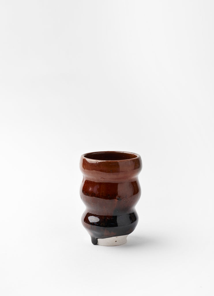 Triple Wiggle Vase with Drip  •  Tenmoku