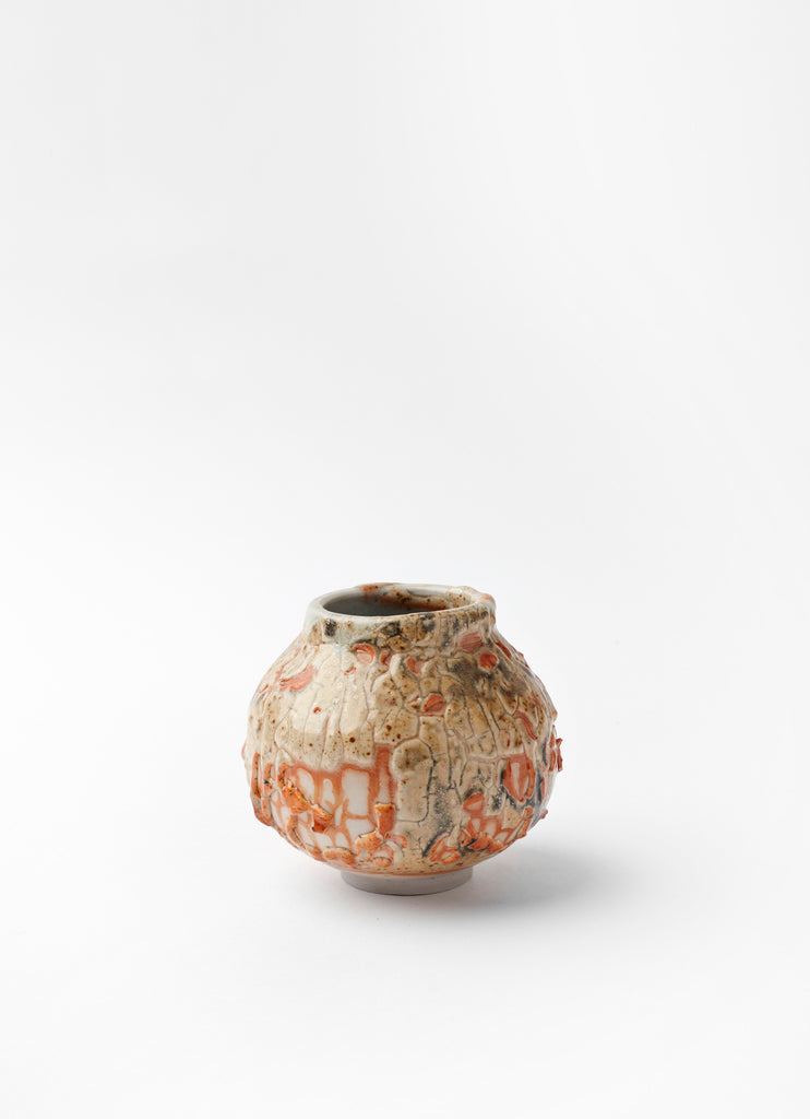 Short Round Vase  • Shino & Celadon