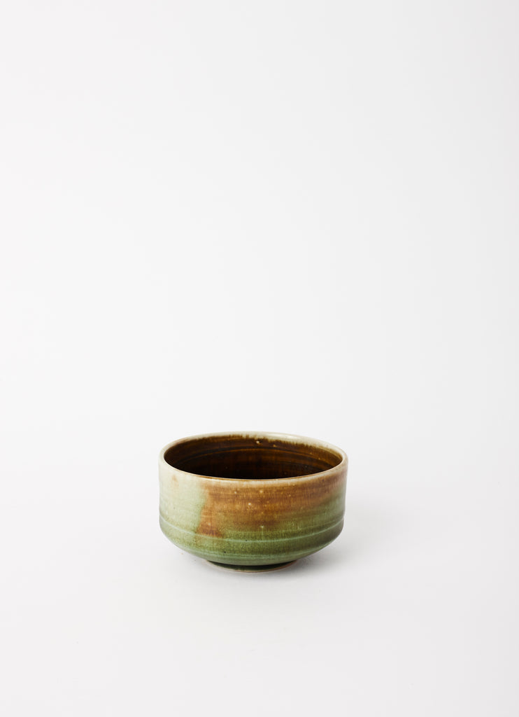Fine Tea Bowl   • Wood Fired Oribe with Tenmoku lining