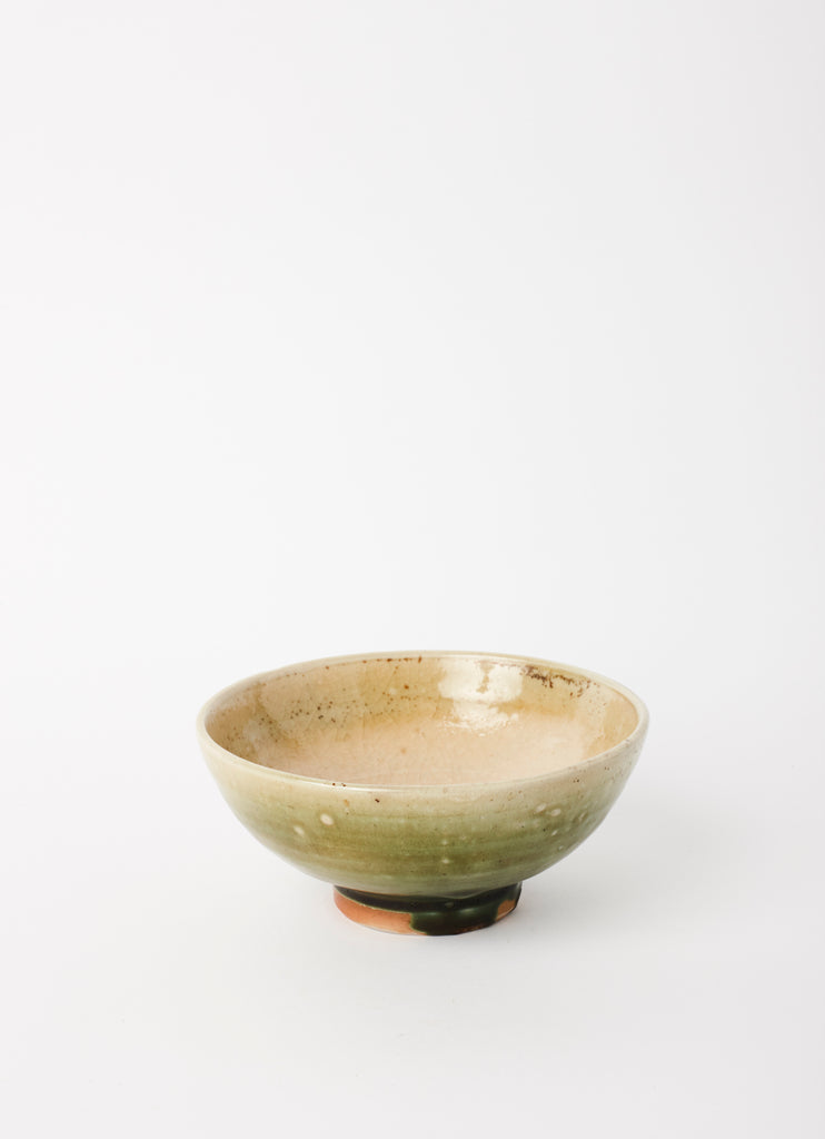 Round Bowl with Tall Foot  •  Wood Fired Oribe